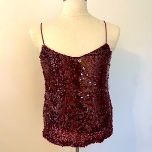 NWT WAYF Sequin Tank in Burgundy, purchased from Nordstrom